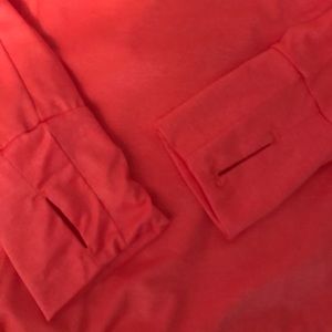 V-neck, Long-Sleeve, dry fit shirt - tangerine